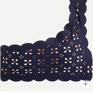 J. Crew Scalloped one-shoulder bikini top + bottom in laser-cut eyelet
NWT